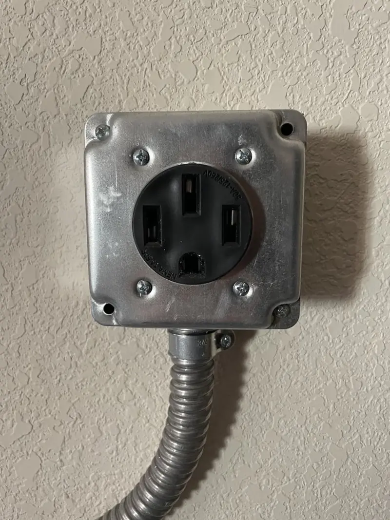 NEMA 14-50 outlet installed for Electrical Panel Upgrade in Clayton